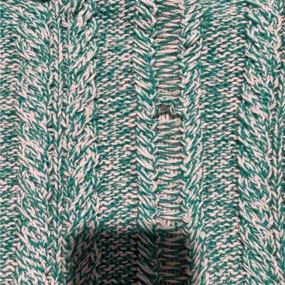 American Eagle Outfitters Teal Cable Knit Sweater - Picture 5 of 6